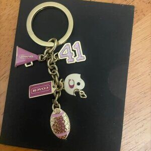 COACH PINK 41 GIRL CHEERLEADER FOOTBALL MIX KEY CHAIN Bag CHARM